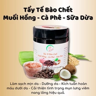 TẨY TẾ BÀO CHẾT MUỐI HỒNG - CÀ PHÊ - SỮA DỪA (HANDMADE)