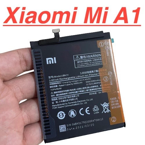 Pin Zin Chính Hãng Xiaomi Mi A1 Mã BN31 Dung Lượng 3080mah Battery Linh Kiện Thay Thế