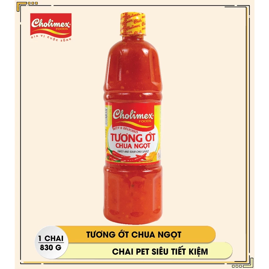 Tương Ớt Chua Ngọt Cholimex 830g – Cay nhẹ, chua ngọt hài hòa, ăn kèm món chiên nướng