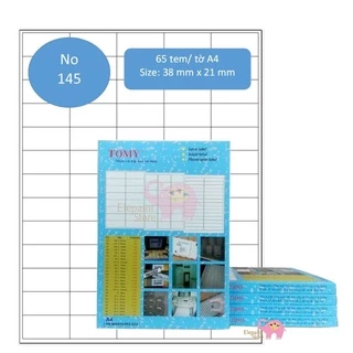 Hộp 100 tờ Giấy nhãn dán khổ A4 chia tem (Xplus, Tomy A4 No 145 và đủ size)