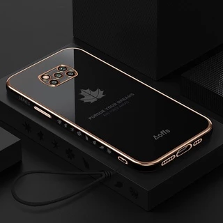 Ốp lưng xiaomi poco x3 poco x3 nfc / poco x3 pro vỏ mạ hình lá phong vỏ điện thoại tpu mềm