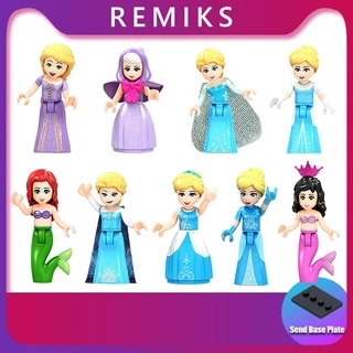 tương tự iceberg princess disney aisha cinderella người cá mini nhân vật bridges lắp ráp đồ chơi cô gái quà tặng f009-f017