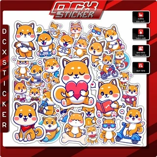 STICKER SHIBA INU - HÌNH DÁN CHÓ SHIBA | Hình Dán Mũ Bảo Hiểm, Điện Thoại, Laptop, Bình Nước, Xe | STK-015