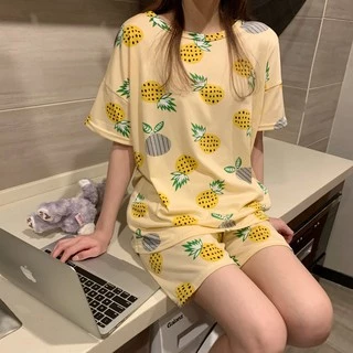 Set đồ bộ ngủ nữ mặc nhà ulzzang pijama quả dứa DN114 (có ảnh thật)