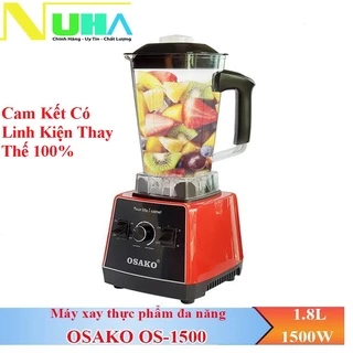 Máy xay sinh tố, xay đá công nghiệp 1500W OSAKO đa năng OS-1500, cối 1.8L(Màu ngẫu nhiên)-Có linh kiện thay