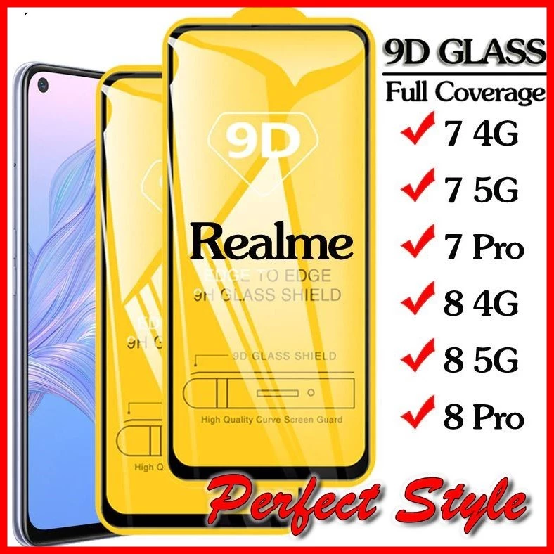 Cường Lực Full màn Realme V15 8 pro 5 5i Q5 9 pro Q Q2 C35 C3 c3i  c11 C12 C20 7 pro Narzo 50A GT neo 50i C25y Prime