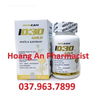 Viên uống trắng da, giảm nám, chống nắng, chống lão hóa PETYFAN ID30 đạt chuẩn được FDA công nhận