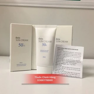 (Chính Hãng) Kem Chống Nắng Beta Sun Cream Hàn Quốc - 50ml