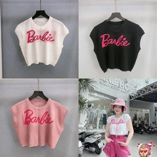 Áo croptop nữ cổ tròn tay hến BABIE chất len QC