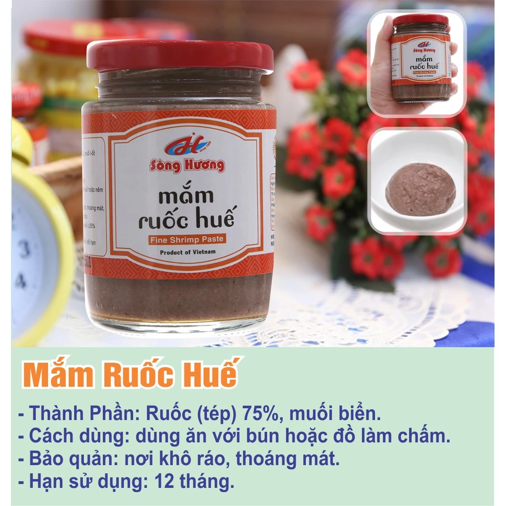 Mắm ruốc Huế Sông Hương hũ thủy tinh 430g