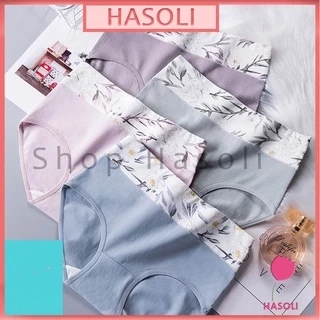 Combo 5 Quần Lót Nữ Cotton Cạp Cao-Quần Lót Gen Bụng Kháng Khuẩn Hoa Lá Nhiều Màu Siêu Yêu S76