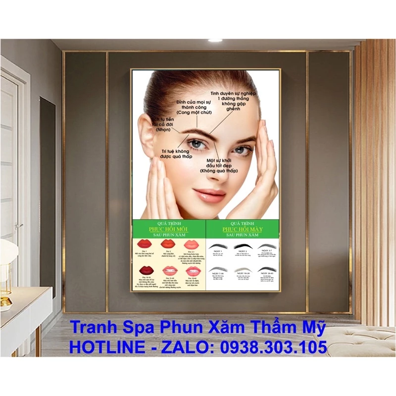 TRANH SPA PHUN XĂM THẨM MỸ TREO TƯỜNG SANG TRỌNG HIỆN ĐẠI