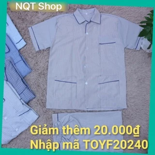 (Ảnh Thật) Bộ Pijama Nam Trung Niên Cộc Tay Cao Cấp