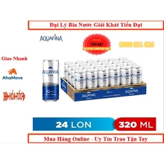 Thùng 24 lon Nước Uống Có Gas Aquafina Soda (320ml/Lon)