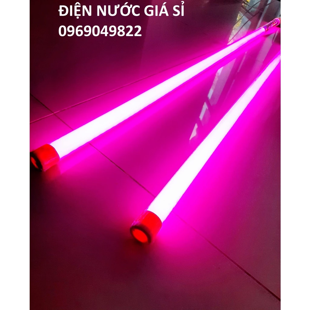 Bóng đèn led tuýp màu hồng 60cm - 1m2 18W trang trí, đèn led 1.2m màu hồng (đặt mua từ 2 sp)