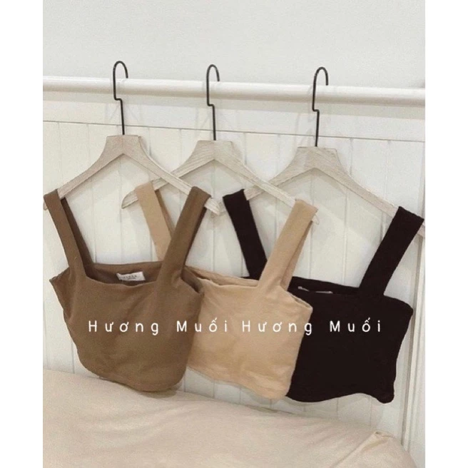 #Huongmuoi  Áo 2 dây bản to có mút ngực MỎNG 2 dây croptop