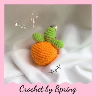 có sẵn MÓC KHOÁ LEN CỦ CÀ RỐT l crochetbyspring