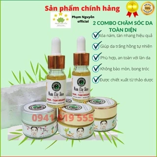 2 COMBO KEM NÁM, TÀN NHANG, MỤN, ĐỒI MỒI, GIẢM NHĂN, DƯỠNG TRẮNG ĐÔNG Y GIA TRUYỀN PHẠM NGUYỄN