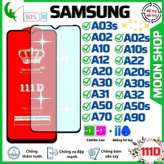 Kính cường Lực samsung A02s A03s A10s A12 A20 A20s A22 A30 A30s A31 A32 A50 A50s A70 A90 4G 5G - Dán Full màn hình 111D