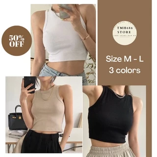 Áo croptop nữ sát nách ba lỗ thun không tay kiểu ôm body tank phong cách cá tính TMH041