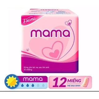 [Chính Hãng] Băng vệ sinh Diana Mama cho mẹ sau sinh (12 miếng)