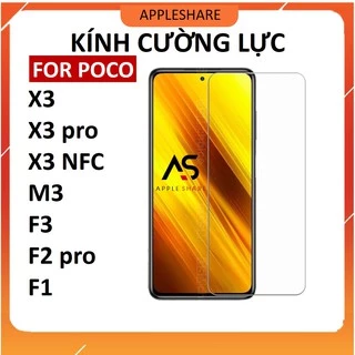 Kính cường lực POCO X3/ X3 pro/ X3 NFC/ M3/ F3/ F2 pro/ Pocophone F1/ C65/ C40 tặng giấy lau màn hình