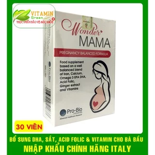  VITAMIN TỔNG HỢP CHO BÀ BẦU WONDER MAMA (30 viên) | NHẬP KHẨU CHÍNH HÃNG ITALY