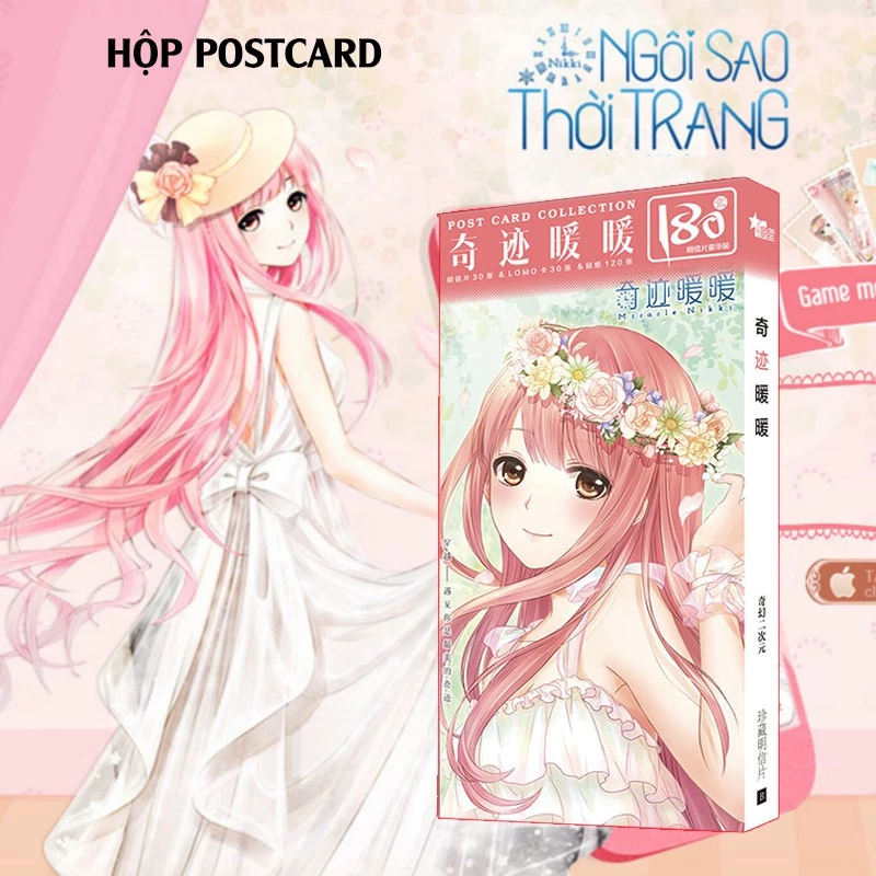 Hộp postcard Nikki Ngôi Sao Thời Trang manga anime Miracle Nikki Up2u3
