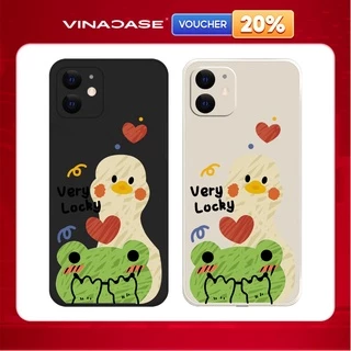 Ốp lưng Vina Case Iphone 6S/6 Plus/7G/8G/X/Xs/11/12/....dẻo cạnh vuông bảo vệ camera hình Ếch Vịt