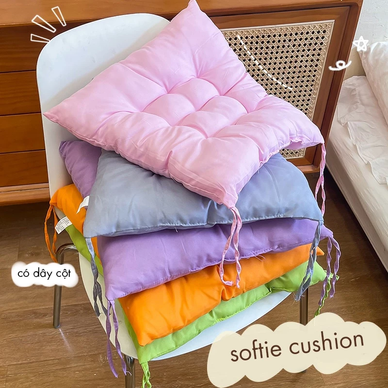 Gối Tựa Lưng, Đệm Lót Ghế Hình Vuông Softie Cushion