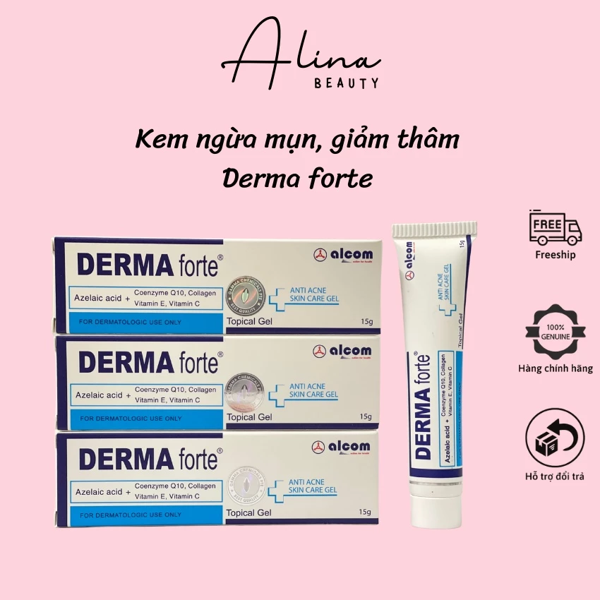 Derma forte Gel 15g ngừa mụn, giảm thâm