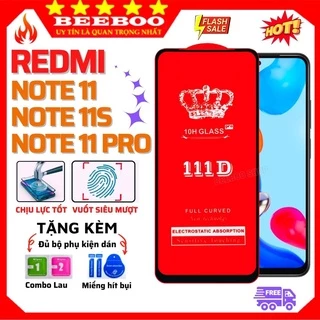 Kính cường lực Xiaomi Redmi Note 11 / 11s / 11 Pro [4G,5G] - Miếng dán Full màn hình 111D - Độ trong suốt điện thoại cao