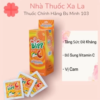 Viên Ngậm Bipp C vị cam DHG hỗ trợ tăng cường sức đề kháng cho trẻ gói 10 viên