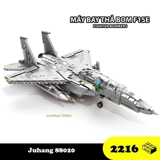 Đồ chơi Lắp ráp Máy bay thả bom F15E, Juhang 88020 Fighter Bomber, Xếp hình thông minh, Mô hình máy bay [2216 Mảnh ghép]