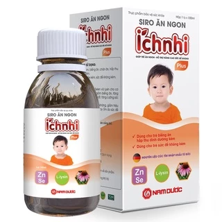 Siro Ăn Ngon Ích Nhi Plus chai 100ml - Giúp trẻ ăn ngon, giảm biếng ăn, tăng cường hấp thu dưỡng chất