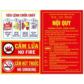 Bộ nội quy, tiêu lệnh pccc, cấm lửa, cấm thuốc