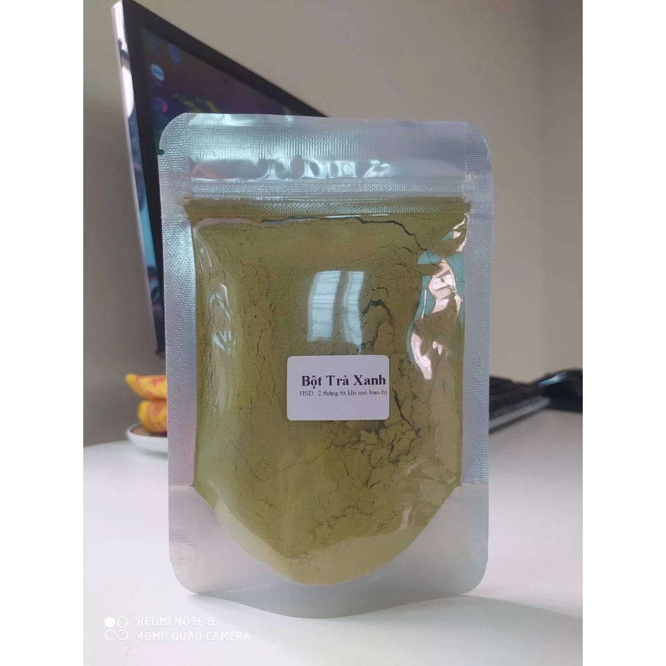 1 lạng bột trà xanh Thái Nguyên nguyên chất 100% handmade ( không kèm tem ) bán từ 2 gói