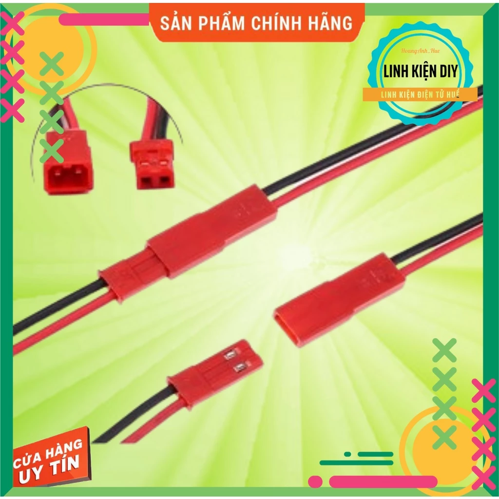 [S152] Set 10 Cáp JST 2P đực cái 10cm