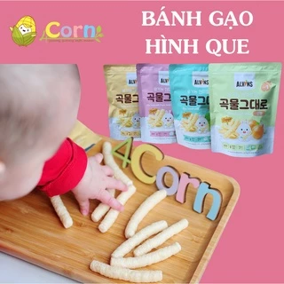 Bánh gạo ăn dặm HÌNH QUE Alvins tập cầm nắm - Cho bé 6m+