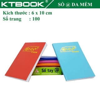 Gói 10 cuốn Sổ tay ghi chép Bìa Da Mềm KTBOOK Cao Cấp nhiều Màu kích thước A7 giấy ruột caro - 100 trang