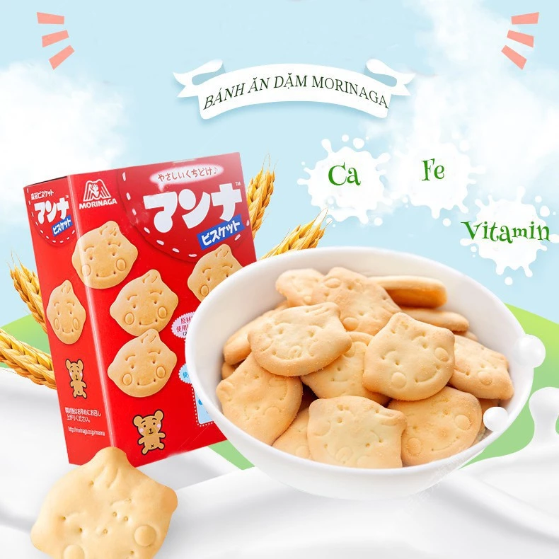 Bánh quy Morinaga cho bé 9m+ (Date T9/2024)