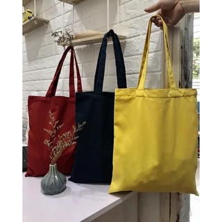 TÚI TOTE TRƠN VẢI CANVAS NHIỀU MÀU