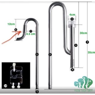 In out inox MUFAN có lọc váng phi 12 mm (đầu xoay)