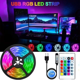 Dây Đèn LED USB RGB 0.5/1/2/3/4m 16 Màu Sắc Kèm Điều Khiển Từ Xa