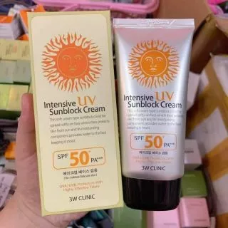 Kem chống nắng 3W Clinic Intensive UV Sunblock Cream SPF 50 PA+++ 70 ml