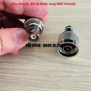 Đầu chuyển đổi RF N-Male (Đực) sang BNC-Female (BNC Cái) - Trở kháng 50 Ohm