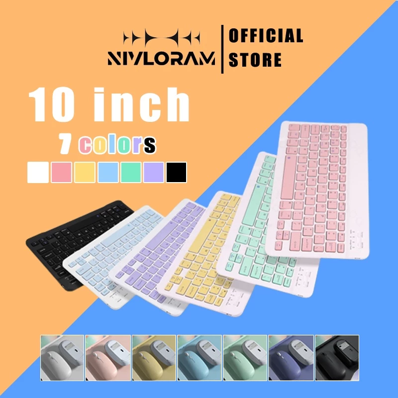 Bàn Phím Bluetooth Mini Không Dây Bluetooth 5.0 kèm theo chuột Bộ sản phẩm Cho Điện Thoại Ipad Máy Tính Laptop