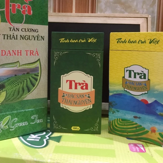 Hộp trà biếu cao cấp trà thái nguyên hộp 100g - Chè Thái Nguyên
