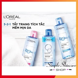 Nước Tẩy Trang Cho Mọi Loại Da L'Oreal Paris 3-in-1 Micellar Water