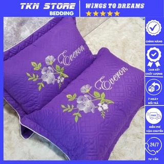 2 Vỏ gối đầu người lớn chất liệu cotton sateens trần bông 3 lớp thoáng mát Giá rẻ